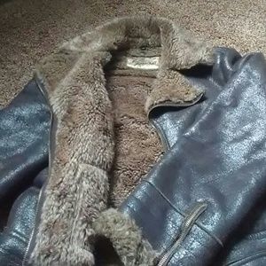 Guess hard leather jacket